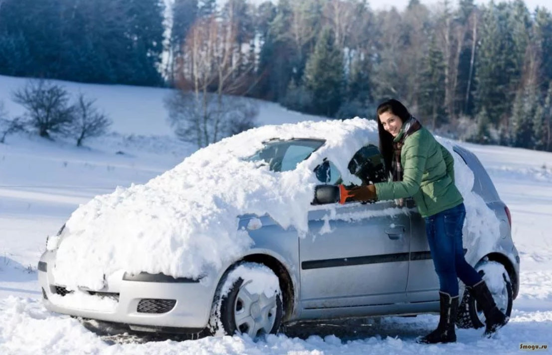 Зима, холода и машины изо льда