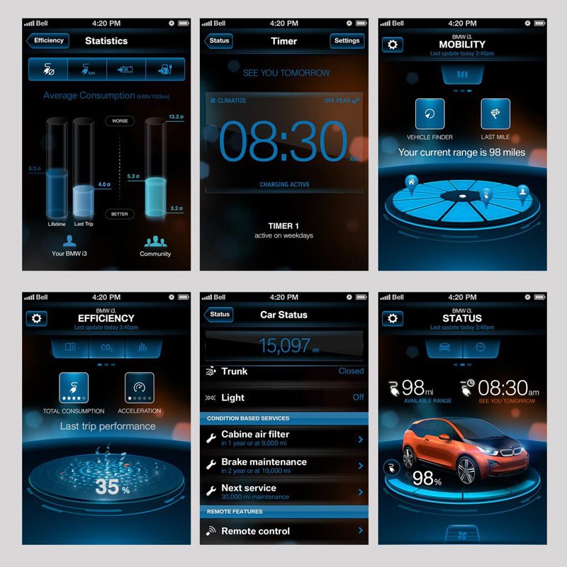 приложение для управления BMW i3